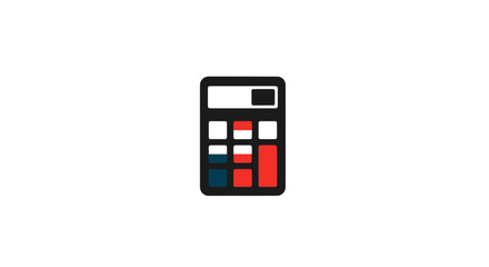 Calculator device with colorful buttons. © fero 