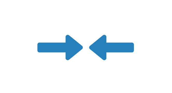 Blue arrows pointing opposite directions.