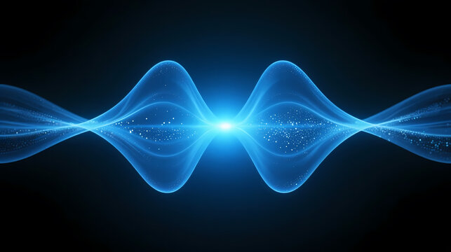 Symmetric blue energy wave in dark void
