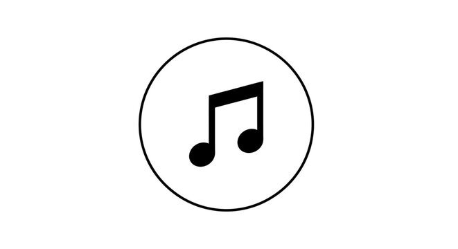 Music note symbol icon sign.