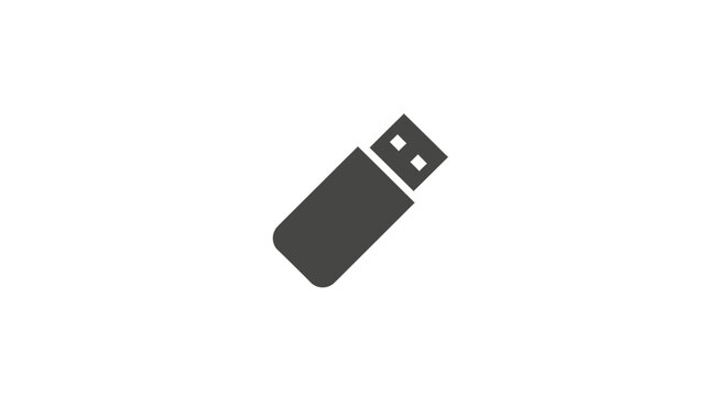 Black USB flash drive device.