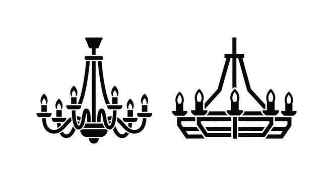 Two Black Candelabras Minimalist Silhouette candelabra candleholder