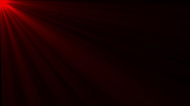 Sustainable light background with light rays effect on top left corner. Shine or sun effect on dark screen. 4k dynamic.