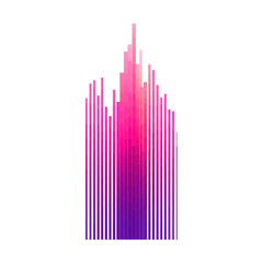 Fototapeta premium Spectrum Vertical Bars Icon