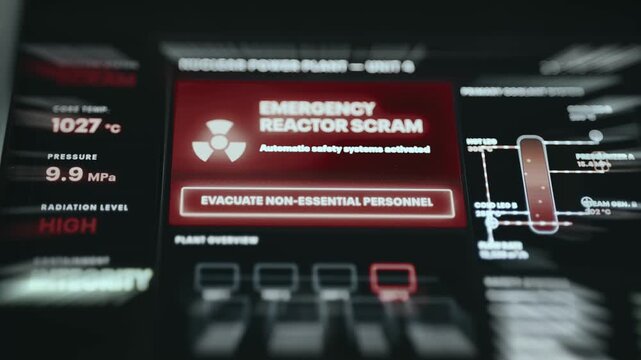 Emergency Reactor Scram alongside instructions to Evacuate non-essential personnel