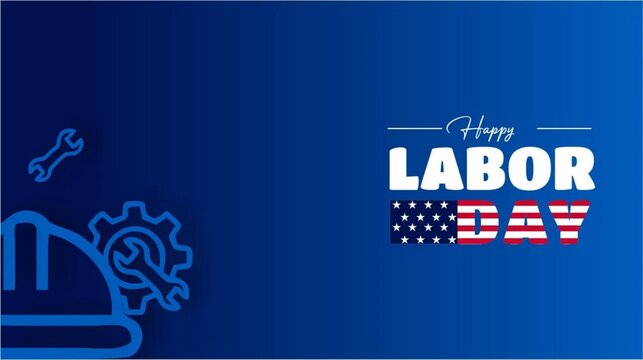 Happy Labor day illustration Modern International day of labor design banner.