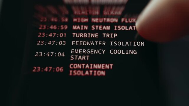 Nuclear plant alarm status summary display
