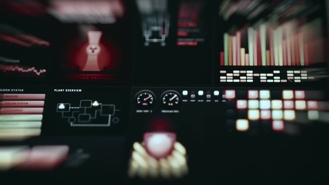 Reactor control room monitoring panel
