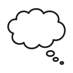 Fototapeta premium speech balloon or chat bubble line art icon for apps and websites