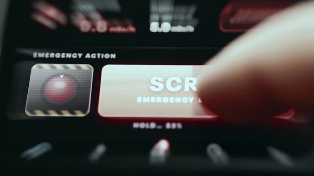 Reactor emergency SCRAM procedure initiated through red button activation