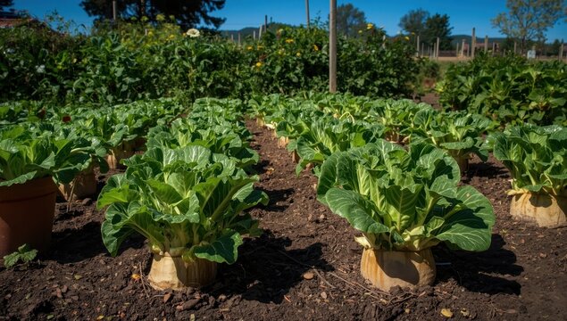 Growing endive in a vegetable garden. Methods for blanching endive using pots.