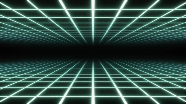 Futuristic Glowing Grid Animation of Precision, Alignment, Digital Structure, Innovation, Symmetry, Radiance, Clarity, Order, Expansion, Professional Motion