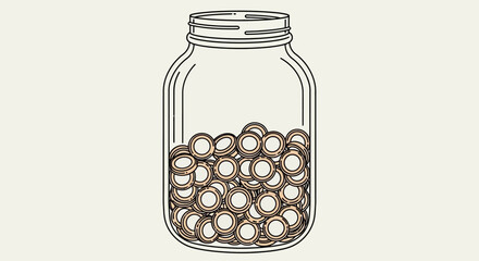 Coins in a glass jar. © Bani