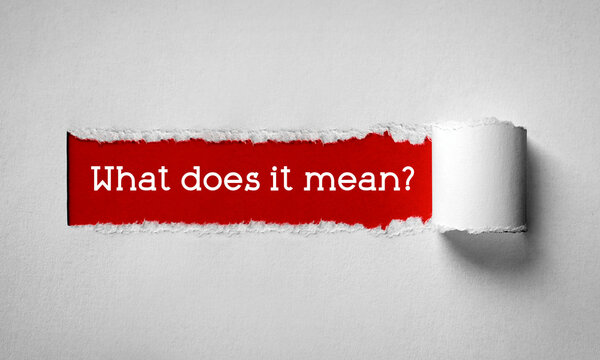 What does it mean - torn paper strip concept