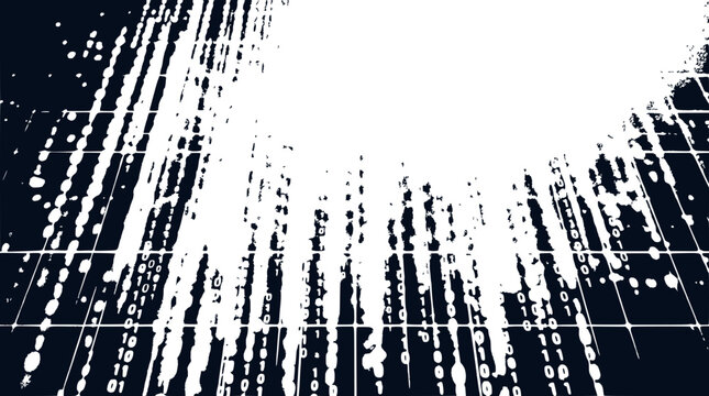 Digital Rain Binary Code Falling Data Stream