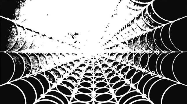 Abstract Spider Web Perspective Background