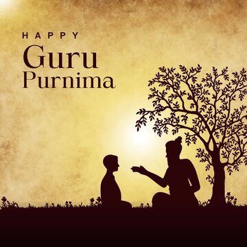 Guru Purnima Yellow And Brown Traditional Greeting Video