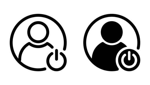 User Profile Power Icon