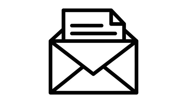Envelope with paper inside.