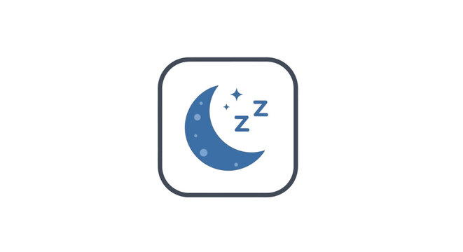 Sleeping Moon Icon Symbol Dream.