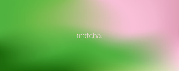 Pastel matcha gradient background. Soft green, cream, and pink tones gradation cover. Latte tea elegant backdrop. Modern design template. © Darina