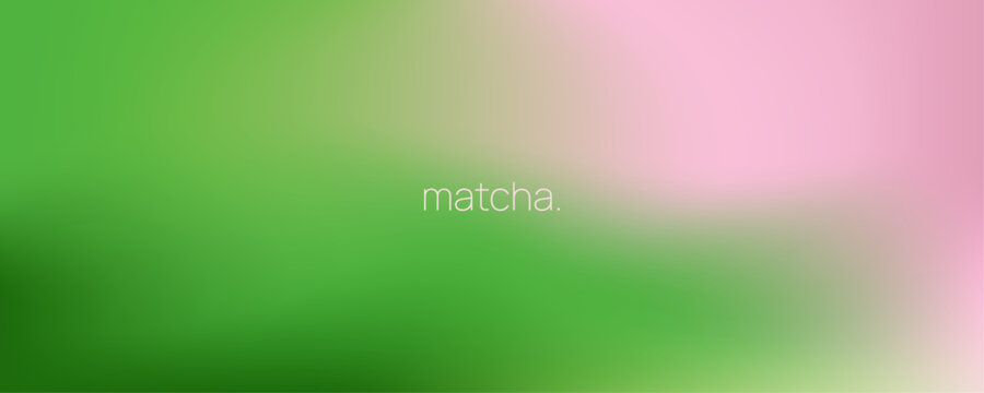 Pastel matcha gradient background. Soft green, cream, and pink tones gradation cover. Latte tea elegant backdrop. Modern design template.