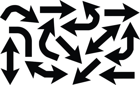 Arrow Direction Icon Set Collection Vector Illustration