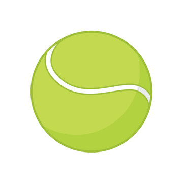 tennis ball color vector illustration, white background