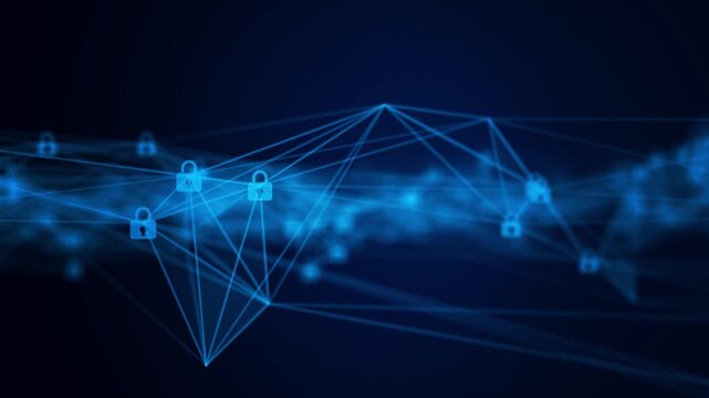 cybersecurity technology background concept internet network connection data protection.