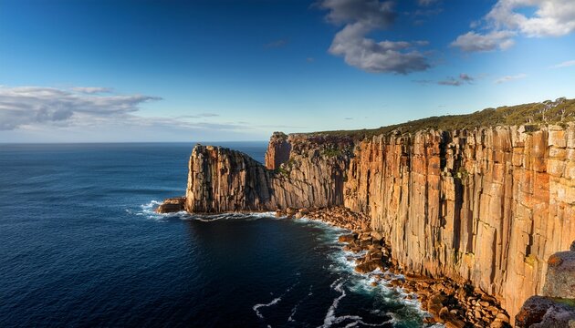Dolerite Cliffs Of Tasman Peninsula Tasmania