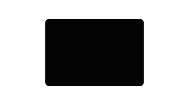 Rounded rectangle credit card silhouette icon.