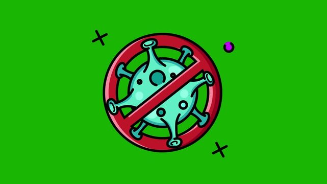 Virus Animation Vector Illustration | Microorganism and Medical Motion Graphics