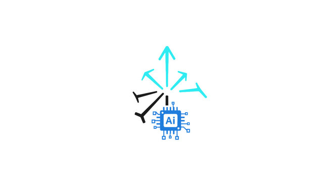 Artificial Intelligence Technology Symbol Design.