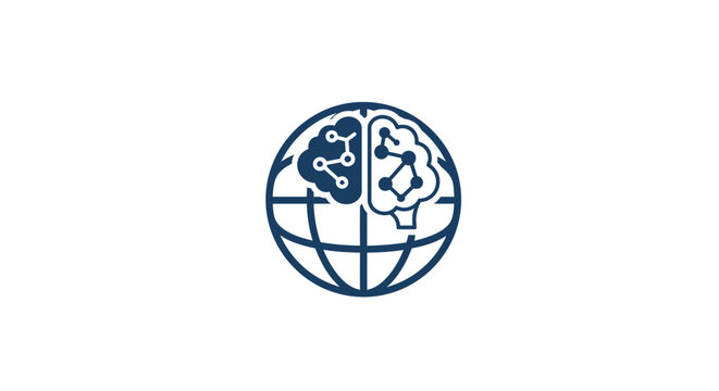Brain Globe Icon Science Symbol.