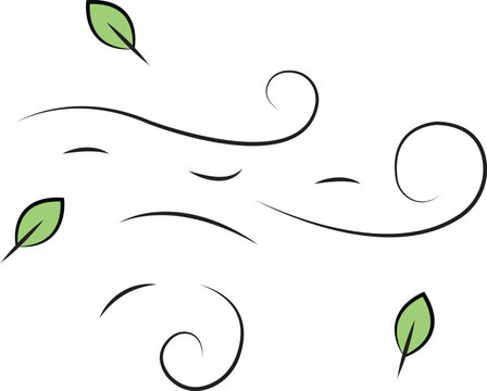 Wind blow line icon fresh vector cloud air isolated speed symbol. Wind blow air line icon logo., vector 