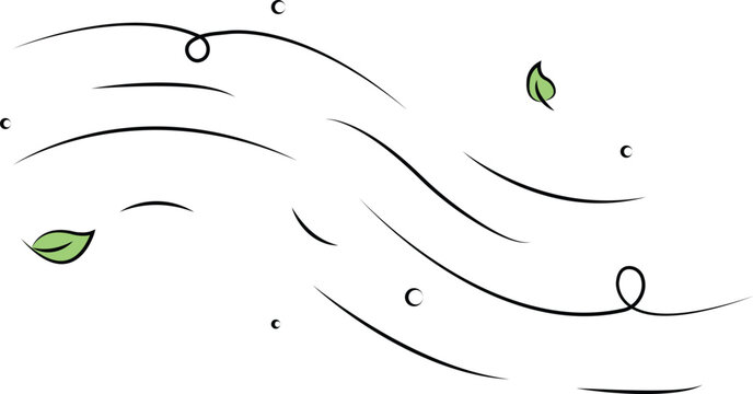 Wind blow line icon fresh vector cloud air isolated speed symbol. Wind blow air line icon logo., vector 