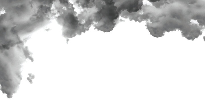 Abstract black and white smoke. Abstract fire smoke misty fog on isolated white background. Texture overlays. Design element.smoke background and dense fog grunge smog texture art design.