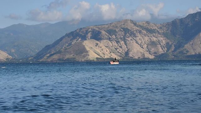 fishing boat in the middle of the sea