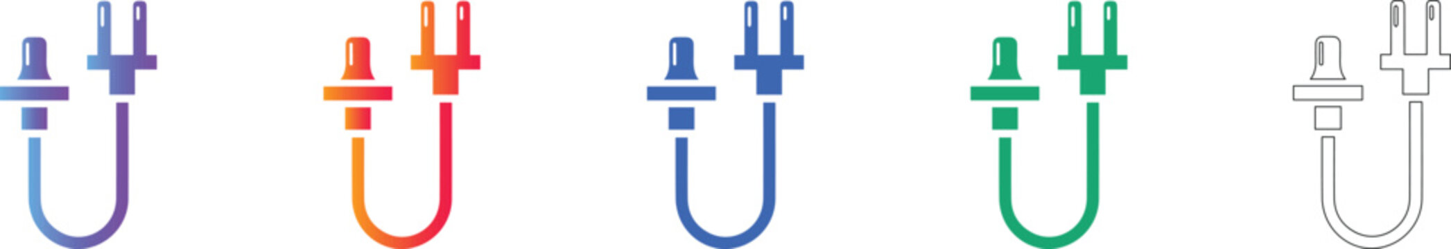 Electrical Plug and Sensor Connector Icons