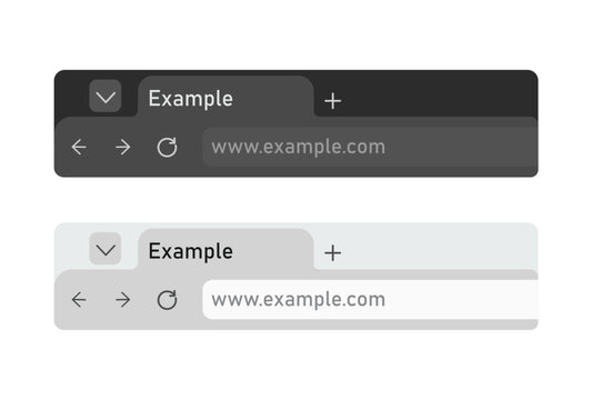 Browser Address Bar UI Template Set | Light and Dark Web Browser URL Bar Vector.