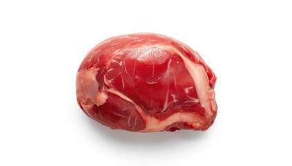 Obraz premium Refrigerated pork shoulder, set against white backdrop.