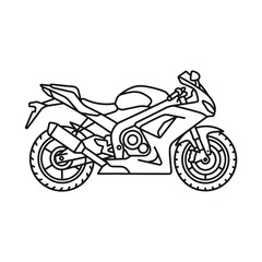 Obraz premium Sport Motorcycle Line Art Illustration