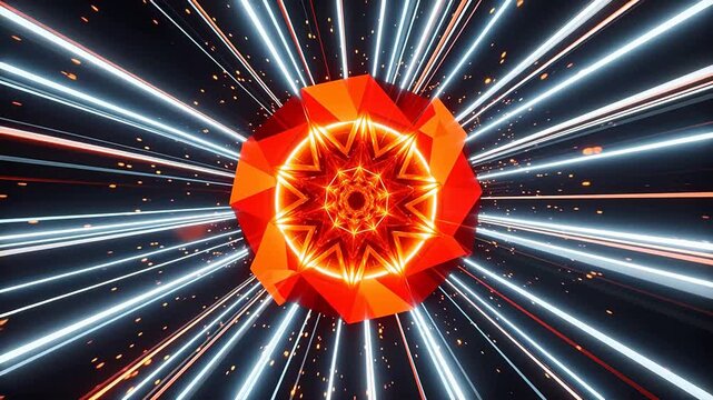 Abstract glowing geometric pattern