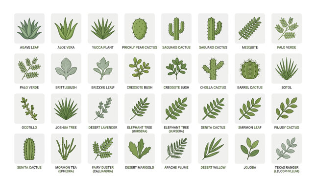 Variety of Succulent Plant Species.