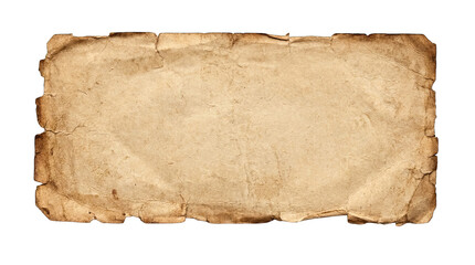Fototapeta premium Vintage parchment paper isolated on transparent background