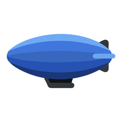 Modern Flat Airship Icon Zeppelin Transportation Symbol for Mobile Apps and UI UX Design © decreative