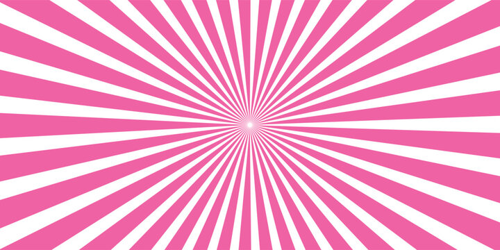 Cadillac Pink color and white color Sunburst for the background. flag of japanese. The rising sun.