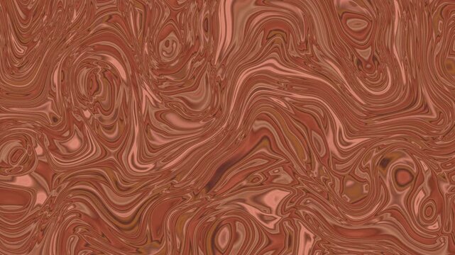 Rustic Terracotta Backdrop Showcasing Copper Bronze Metallic Foil Marbling Texture Fluid Movement Loop