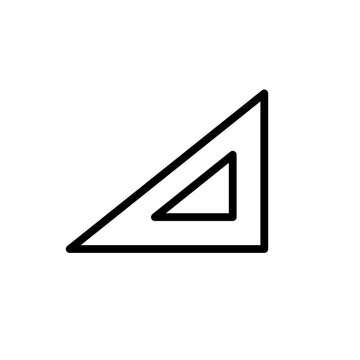 Setsquare line icon