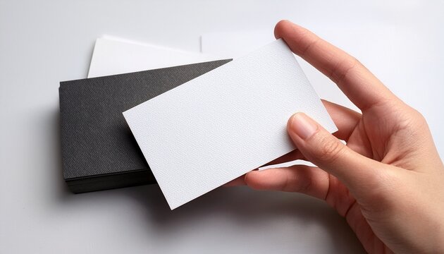 Mockup Tarjetas De Visita Sobre Fondo Blanco
